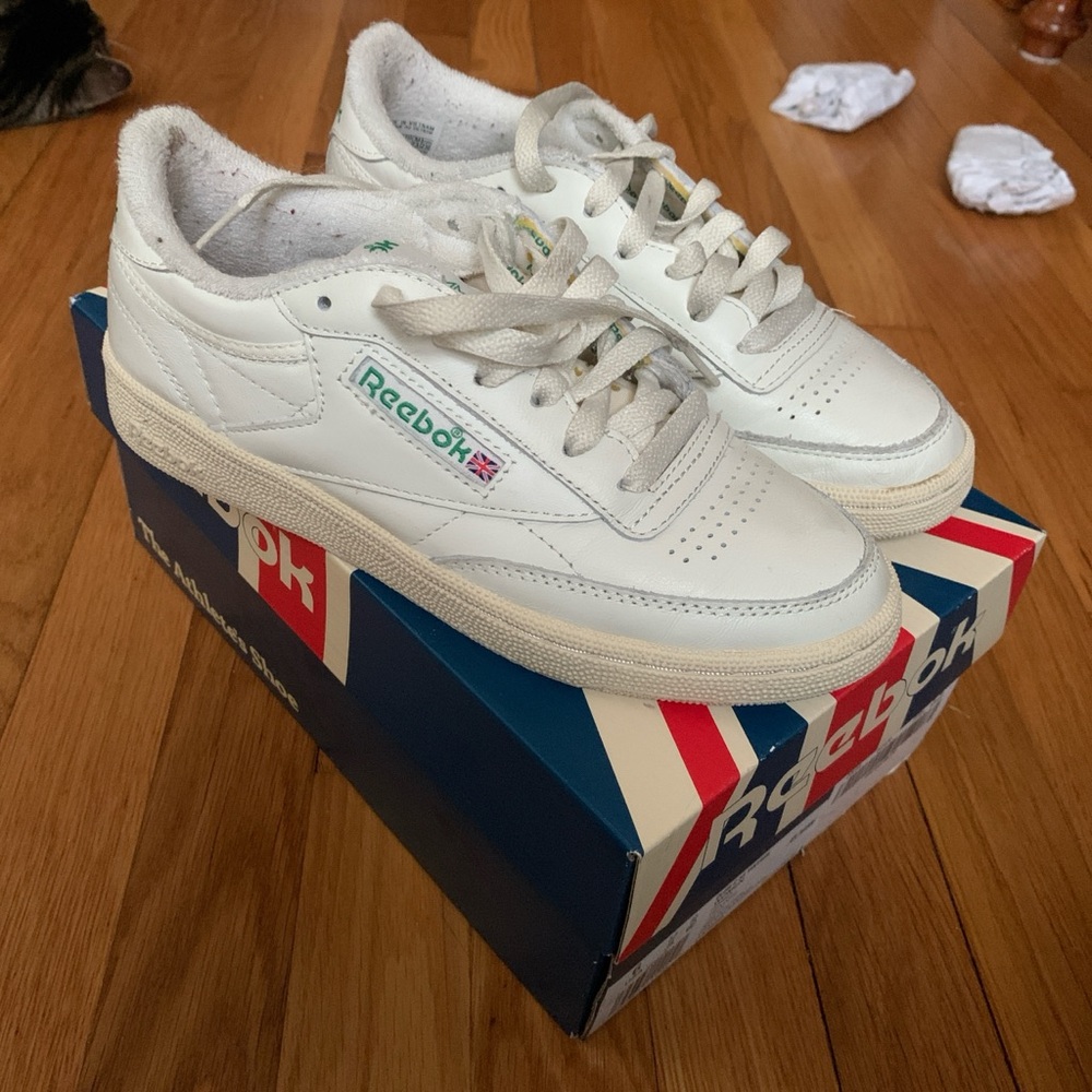 Reebok Blue and White Shoe Box